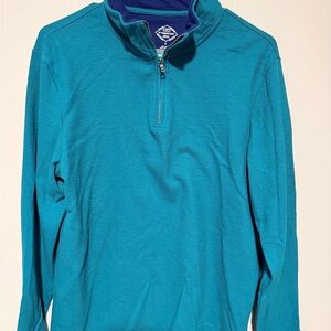 St. John's Bay Navy and Teal Pullover